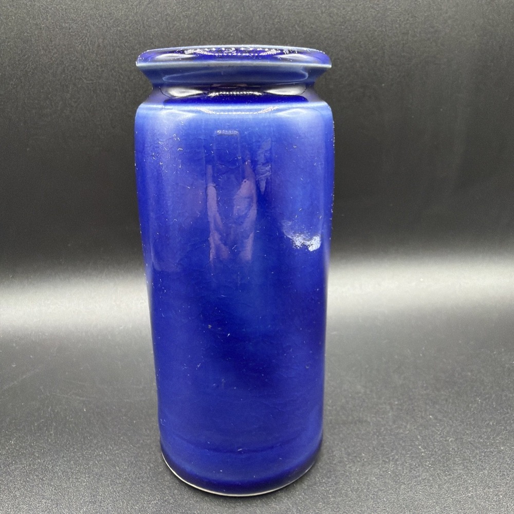 VTG Bruning Cobalt Blue Art Studio Pottery Vase Bud Vase 6" Tall Seattle